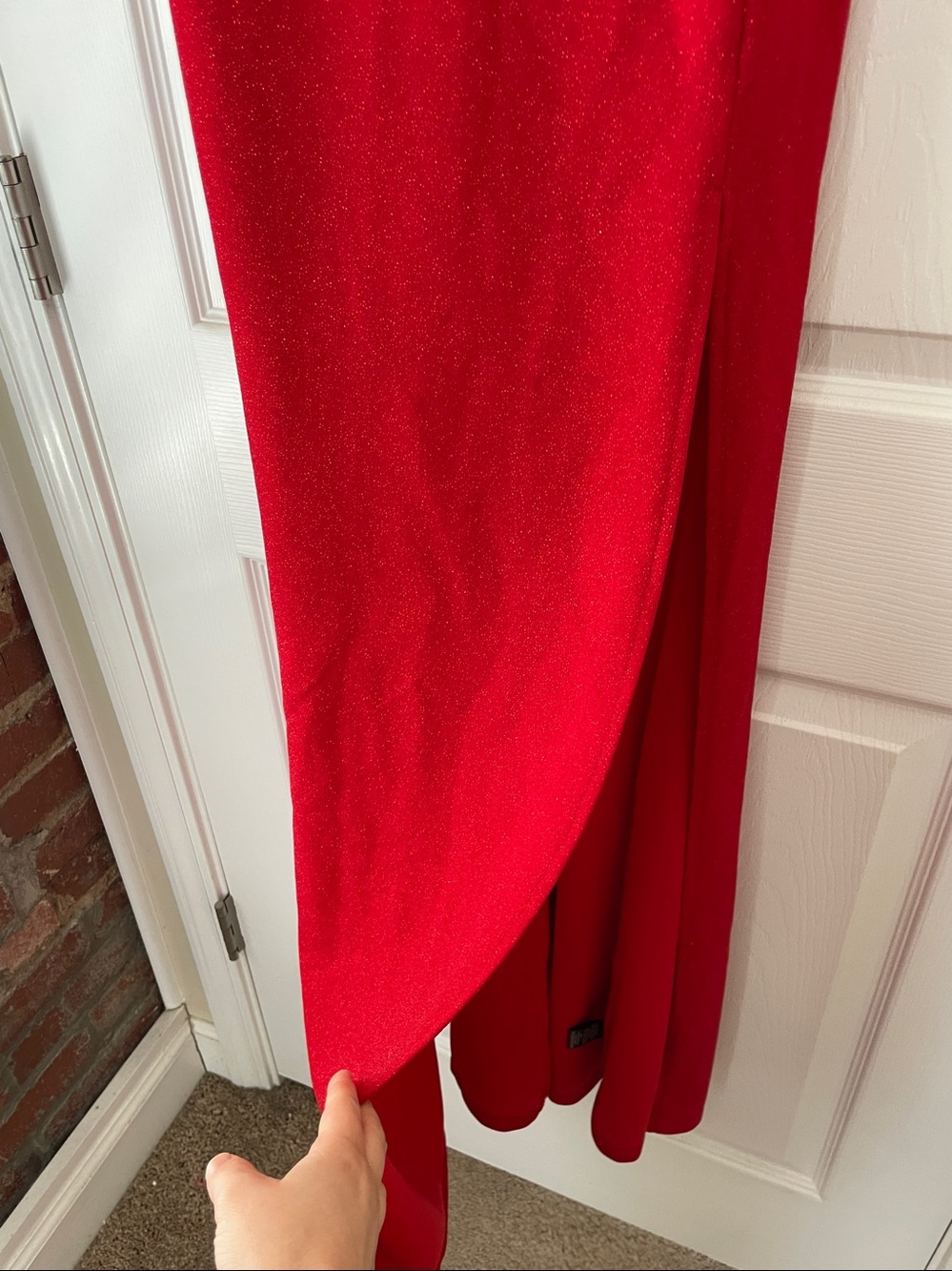 NWT Trixxi Red Formal Dress with Slit and adjustable straps - Picture 3 of 5